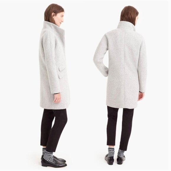 NWOT JCREW NEW Cocoon Coat Jacket Womens 00 P Petite Italian Stadium Cloth Wool - Picture 3 of 14